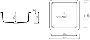 Marmorin Lena IV 44,8x44,8 PU539070448 - Umywalki - miniaturka - grafika 2