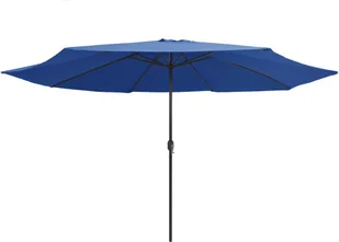 vidaXL Parasol ogrodowy na metalowym słupku, 400 cm, lazurowy vidaXL - Parasole ogrodowe - miniaturka - grafika 3