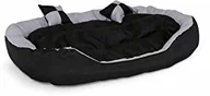 Legowiska dla psów - dibea legowisko dla psa  poduszka dla psa  sofa dla psa zmywalna z dwustronną poduszką (rozmiar i kolor do wyboru), czarny/szary - miniaturka - grafika 1