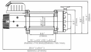 Escape 818 Wyciągarka EVO 17500 lbs [7938kg] z liną syntetyczną 12V lina 10mm 30m) 81877788 77788-uniw - Wciągarki - miniaturka - grafika 2