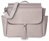 Torby i organizery dla mam - Skip Hop Greenwich Simply Chic Convertible plecak Portobello, z możliwością przekształcenia w Cross Messenger torba na ramię, w zestawie z przewijakiem, szary - miniaturka - grafika 1