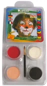 Pozostałe kosmetyki - Eulenspiegel Profi-Schminkfarben GmbH Eulenspiegel 204177  lusterko kosmetyczne zestaw do plastyki Kotek, pędzla i zgodnie z instrukcją, 4 kolorów 4028362204177 - miniaturka - grafika 1