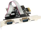 Akcesoria do komputerów stacjonarnych - InLine karta interfejsu 2 X Seriell 9-POL PCIe PCI-Express 76619C - miniaturka - grafika 1