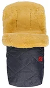 Kołdry i poduszki dla dzieci - Kaiser Natura śpiworek na nogi z futra jagnięcego  granatowy melanż - miniaturka - grafika 1