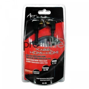 Art Kabel AL-05 ( HDMI 1.4 - HDMI 1.4 M-M 1,5m czarny kątowy ) KABARRMON0005 [7504507] - Kable - miniaturka - grafika 4