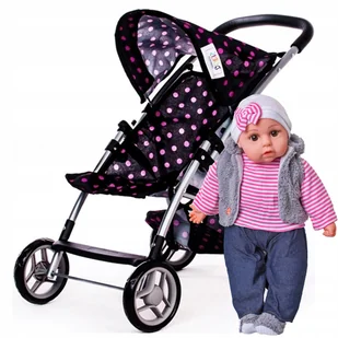 Wózek Dla Lalek Spacerowy Spacerówka + Lalka Bobas - Wózki dla lalek - miniaturka - grafika 7