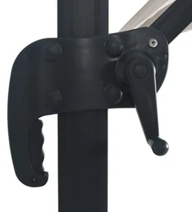 vidaXL Parasol z LED i aluminiowym słupkiem, 400x300 cm, piaskowy vidaXL - Parasole ogrodowe - miniaturka - grafika 7