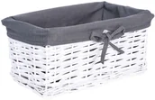 Kosze wiklinowe - Lumarko Lumarko Koszyk wiklinowy 30x20x15 cm - biało-szary KOSZYK 30X20X15 B-SZ  Goc - miniaturka - grafika 1