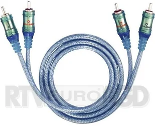 Oehlbach Kabel audio Cinch 92020 [2x Złącze męskie cinch 2x Złącze męskie cinch] 1 m przezroczysty niebieski - Kable - miniaturka - grafika 2