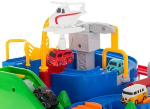 Tor przeszkód interaktywny parking wyścigi 4 autka KX6012 - Tory, garaże, parkingi - miniaturka - grafika 7