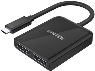 Unitek Kabel adapter V1407A USB-C - 2xDP 1.4, 8K, 60Hz V1407A - Adaptery i przejściówki - miniaturka - grafika 7