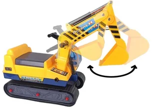 Lean Duża Koparka Jeździk Koparka Budowa Kask Żółty 9270 - Jeździki dla dzieci - miniaturka - grafika 7