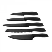Noże kuchenne - Zestaw 5 noży kuchennych ze stali z powłoką ceramicną marki MAKU NOŻ000149 - miniaturka - grafika 1