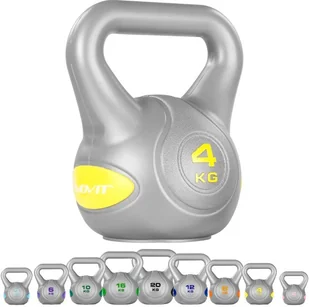 Movit SREBRNA HANTLA KOMPOZYTOWA KULA KETTLEBELL KETLA 4KG 20040545 - Kettlebell - miniaturka - grafika 8