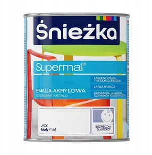 ŚNIEŻKA ŚNIEŻKA SUPERMAL EMALIA AKRYLOWA  A504 WANILIA MAT 0,4L - Emalie - miniaturka - grafika 2