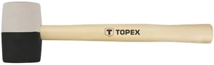 Topex młotek gumowy, czarno-biały, 450g, , 02A354 - Młotki - miniaturka - grafika 3