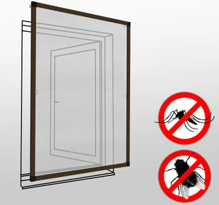 tectake Moskitiera okienna ramkowa - brązowy, 100 x 120 cm 401209 - Moskitiery - miniaturka - grafika 2
