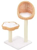 Drapaki dla kotów - vidaXL Drapak dla kota ze słupkiem sizalowym naturalny wiklina 170725 - miniaturka - grafika 1