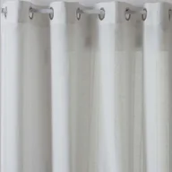 Zasłony - Atmosphera Zasłona marki Atmosphera o wymiarach 140 x 240 cm biała z przepuszczającego światło materiału B075XQRNM5 - miniaturka - grafika 1