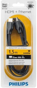 Philips Kabel HDMI 1,5m SWV2432W/10) Czarny - Kable komputerowe i do monitorów - miniaturka - grafika 3
