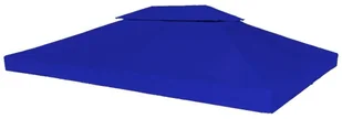 vidaXL Zadaszenie altany, 2-poziomowe, 310 g/m, 4 x 3 m, niebieskie - Pawilony ogrodowe - miniaturka - grafika 6