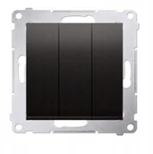 Wyłączniki światła i elektryczne - Simon 54 Łącznik potrójny podświetlany Antracyt - miniaturka - grafika 1