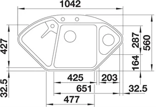 Blanco DELTA II-F biały 523673 - Zlewozmywaki Blanco DELTA II-F biały 523673 - Zlewozmywaki - miniaturka - grafika 3