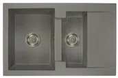 Zlewozmywaki - Brado Zlewozmywak granitowy DORIS szary dorissza - miniaturka - grafika 1