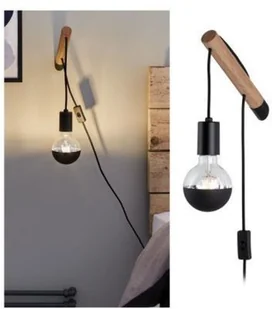 Paulmann WallCeilling Kian kink max1x40W E27drewno/Czarny drewno/metal 78914 - Lampy sufitowe - miniaturka - grafika 2