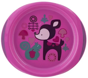 Chicco Zestaw 2 talerzy 12m+ różowy - Zestawy naczyń dla dzieci - miniaturka - grafika 4