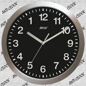 Zegary - Atrix Duży aluminiowy zegar chodzący do tyłu /40cm CAL1602W - miniaturka - grafika 1