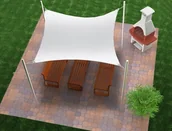 Parasole ogrodowe - ŻAGLE OGRODOWE Żagiel Premium - PROSTOKĄT - 3x4m ZP_Decor_3x4 - miniaturka - grafika 1