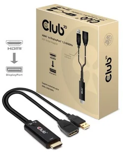 Club 3D video adapter - DisplayPort / HDMI - 25 cm - Części serwisowe do telefonów - miniaturka - grafika 2