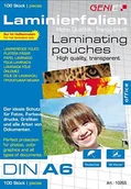 Folie do laminatora - Genie 10262 foliami do laminowania (przezroczysty, 80 mikronów dla formatów do DIN A5, nadaje się do wszystkich urządzeń heisslami Nier) 100 10265 - miniaturka - grafika 1