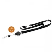 Identyfikatory - Durable Smycz do identyfikatorów czarna 15mm z mechanizmem ściągającym JOJO EXTRA STRONG 1szt. /833001/ DU264-2 - miniaturka - grafika 1