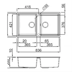 Elleci BEST 450 BSO white K96 KERATEK PLUS (LKB45096BSO) - Zlewozmywaki - miniaturka - grafika 4