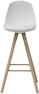 Actona Stołek barowy Oslo biały wood - Taborety i hokery - miniaturka - grafika 4