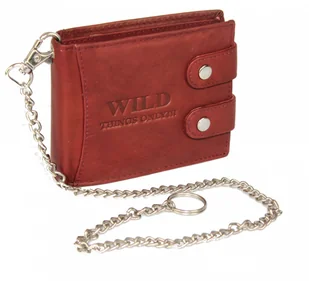 Wild Portfel Męski Skóra Naturalna Duży Poziomy Z Zapięciem Podwójnym I Łańcuszkiem 5647 - Portfele - miniaturka - grafika 11