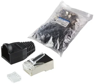 LogiLink Wtyk RJ45 CAT.6 FTP MP0022 z osłonką czarny 100szt SPLKOKGF0080 - Kable miedziane - miniaturka - grafika 8