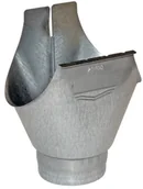 Rynny i akcesoria - Wylot rynny średnica 127 mm ocynkowany O-OCNAT-WYL127/100 - miniaturka - grafika 1