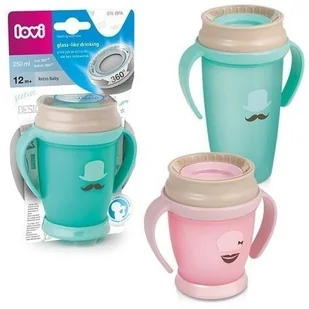 Lovi Kubek Niekapek 360 Retro Z Uchwytami 210 Ml Miętowy - Kubki dla dzieci - miniaturka - grafika 9