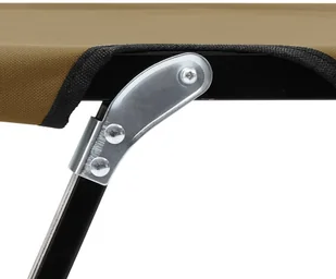 VidaXL Emaga Dwuosobowy leżak, składany, taupe, stal 47763 - Meble turystyczne - miniaturka - grafika 7