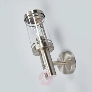 LAMPENWELT.COM Lampa ścienna Djori z czujnikiem, zewnętrzna - Lampy ogrodowe - miniaturka - grafika 4