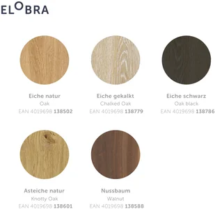 ELOBRA Kinkiet LED Colombia, dąb naturalny - Lampy ścienne - miniaturka - grafika 3