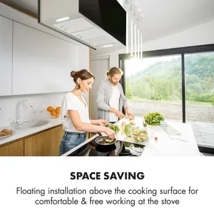 Klarstein Kronleuchter XL 90 Czarny (CGCH2-KronleuchterXL) - Okapy kuchenne - miniaturka - grafika 5