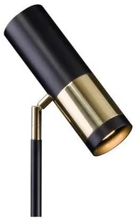 Amplex LAMPA stołowa KAVOS 0387 stojąca LAMPKA metalowa tuba regulowana na biurko czarna złota 0387 - Lampy stojące - miniaturka - grafika 2