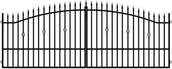 Ogrodzenia - Polargos Brama Flora 3 czarna 160x400cm - miniaturka - grafika 1