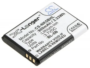 Cameron Sino Nokia 3220 / BL-5B 900mAh 3.33Wh Li-Ion 3.7V CS-NK5BHL - Baterie do telefonów - miniaturka - grafika 2
