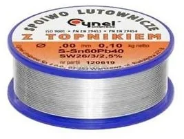 Cynel Cyna lutownicza spoiwo lutownicze topnikiem 2,5mm 250g SN60PB40 SN60PB40 SN60PB40 - Akcesoria do lutowania - miniaturka - grafika 3