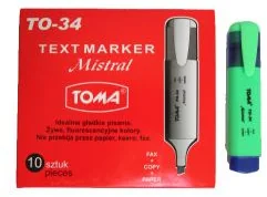 TOMA Zakreślacz Mistral zielony (10szt) TOMA - Zestawy szkolne - miniaturka - grafika 3